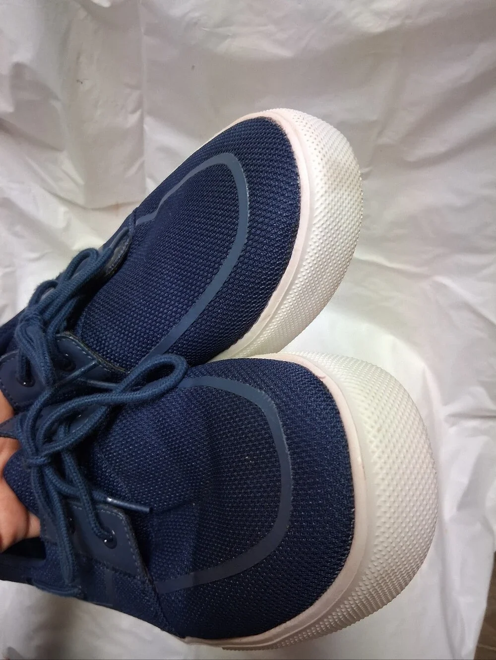 Lands' End Navy Men’s Casual Boat Shoe Size 12D Preowned